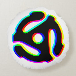 45-rpm recordadapter met glitch-effect rond kussen
