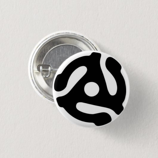 45-rpm recordadapter ronde button 3,2 cm (Voorkant /achterkant)