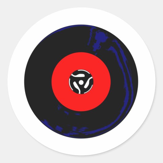 45 RPM SIneenrecord Ronde Sticker (Voorkant)