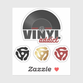  45 RPM Vinyl Record Sticker – Retro Muziek