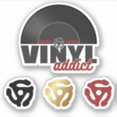  45 RPM Vinyl Record Sticker – Retro Muziek (Voorkant)