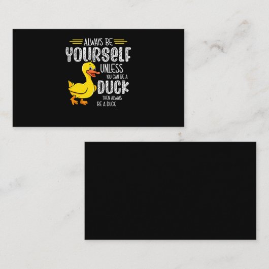 45.Rubber duck for a Duck Lovers Visitekaartje (Voorkant / Achterkant)