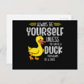 45.Rubbereend voor eenden Aankondigingskaart (Voorkant / Achterkant)