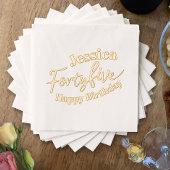45 script 45th Birthday custom goud Folie Servetten