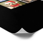 45 Square Photo Collage Grid met tekst - zwart Poster (Hoek)