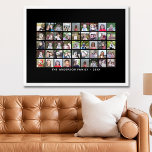 45 Square Photo Collage Grid met tekst - zwart Poster<br><div class="desc">Gebruik 45 foto's SQUARE om een persoonlijke fotocollage te creëer. Deze moderne, schone lay-out omvat een tekstblok in een san serif doopvont om een familienaam of een naam toe te voegen. De achtergrondkleur kan in het aanpassingsgebied worden gewijzigd. ***Voor beste resultaten voor deze multi fotolay-out - bewaar uw foto's in...</div>