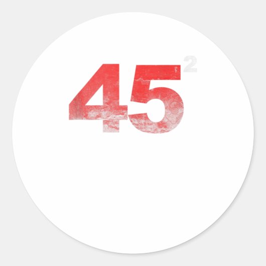 45 Squared Trump Reection Distress vinta Ronde Sticker (Voorkant)