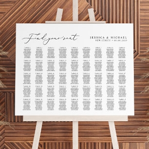 45 Tafels groot Vind uw zitplaatskaart Poster