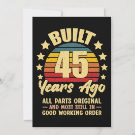 45 Years Ago All Parts Original 45th Birthday Bedankkaart