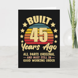 45 Years Ago All Parts Original 45th Birthday Feestdagen Kaart