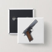 .45 Zuigerpistool Vierkante Button 5,1 Cm (Voorkant /achterkant)