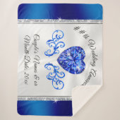 45e, 65e gepersonaliseerde Jubileum voor weddensch Sherpa Deken (Voorkant)