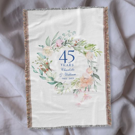45e 65e huwelijksjubileum bloemenslinger deken