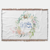 45e 65e huwelijksjubileum bloemenslinger deken (Voorkant)