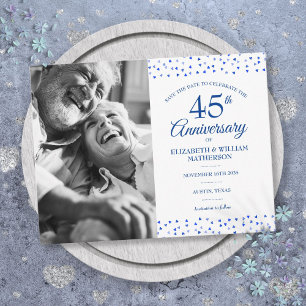 45e 65e jubileum harten save the date foto aankondigingskaart