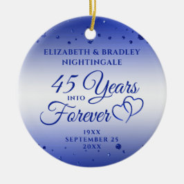 45e 65e Jubileum JAAR IN FOREVER Foto Keramisch Ornament