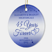 45e 65e Jubileum JAAR IN FOREVER Foto Keramisch Ornament (Links)