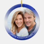 45e 65e Jubileum JAAR IN FOREVER Foto Keramisch Ornament (Achterkant)