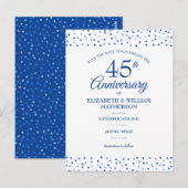 45e 65e Jubileum Liefde Hartelijk sparen de Datum Briefkaart (Voorkant / Achterkant)