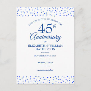 45e 65e Jubileum Liefde Hartelijk sparen de Datum Briefkaart