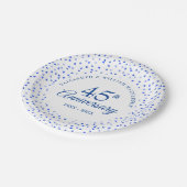 45e 65e jubileum Love Hearts Confetti Papieren Bordje (Gekanteld)