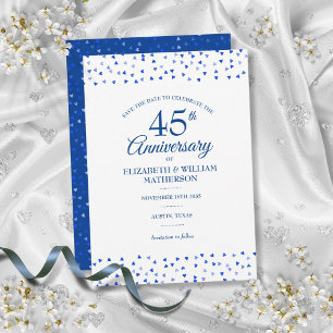 45e 65e jubileum Love Hearts save the date Kaart