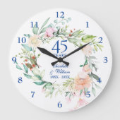 45e 65e Jubileum Rozen Floral Grote Klok (Voorkant)