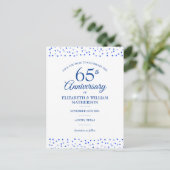 45e | 65e jubileum saffier save the date aankondigingskaart (Staand voorkant)