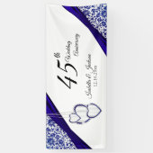 45e / 65e Jubileum Sapphire Floral Spandoek (Verticaal)