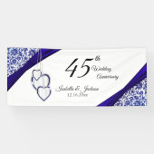 45e / 65e Jubileum Sapphire Floral Spandoek (Horizontaal)