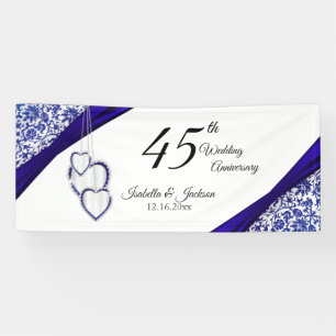 45e / 65e Jubileum Sapphire Floral Spandoek