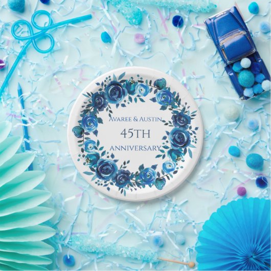 45e/65e Jubileum Sapphire Papieren Bordje (Feest)