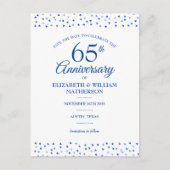 45e | 65e Jubileum Sapphire Save the Date Aankondigingskaart (Voorkant)