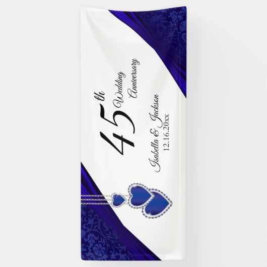 45e / 65e Jubileum Sapphire Spandoek (Verticaal)