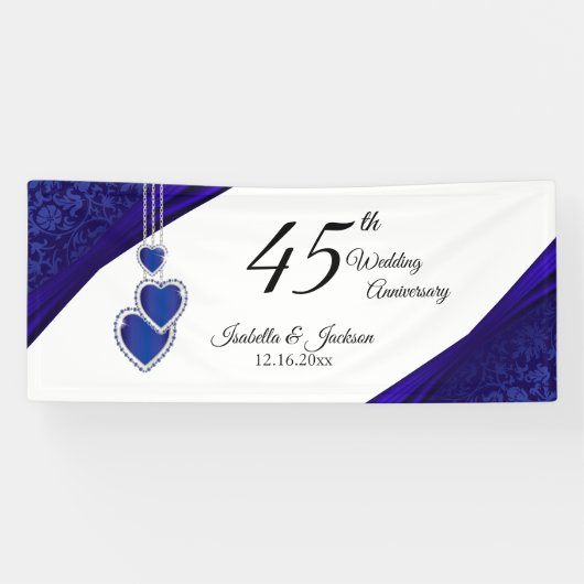 45e / 65e Jubileum Sapphire Spandoek (Horizontaal)