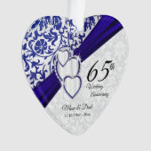 45e / 65e Jubileum Sapphire Wedding Keepomwille Ornament (voorkant)