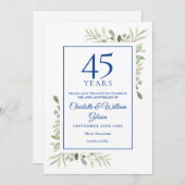 45e 65e Jubileum Save the Date Greenery Kaart (Voorkant / Achterkant)