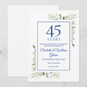 45e 65e jubileum save the date groen kaart