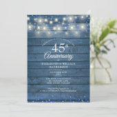 45e 65e Jubileum String Lights Wood Harten Kaart (Staand voorkant)