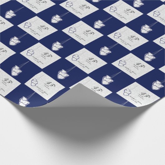 45e / 65e Jubileum van het Sapphire Wedding Cadeaupapier (Hoek)
