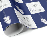 45e / 65e Jubileum van het Sapphire Wedding Cadeaupapier<br><div class="desc">45th / 65th Sapphire Wedding Jubileum Design Gift Wrap. Deze mooie sjabloon werkt geweldig voor een jubileum, een bruiloft, een vrijgezellenfeest, een vrijgezellenfeest of een vrijgezellenfeest, voor iemand die met pensioen gaat, een verjaardag, enz. alleen door de formulering te wijzigen . ⭐ Dit product is 100% . ***** Klik op...</div>