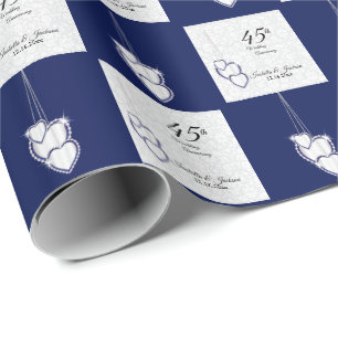 45e / 65e Jubileum van het Sapphire Wedding Cadeaupapier