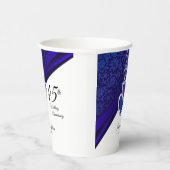 45e / 65e Jubileum van het Sapphire Wedding Papieren Bekers (Rechts)