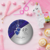 45e / 65e Jubileum van het Sapphire Wedding Papieren Bordje (Feest)