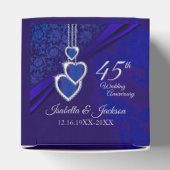 45e / 65e saffier bruiloft jubileum bedankdoosjes (Bovenkant)