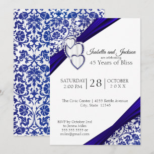 45e / 65e saffier jubileum kaart