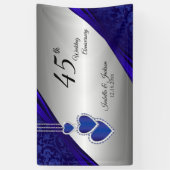 45e / 65e Sapphire Silver-Jubileum Spandoek (Verticaal)