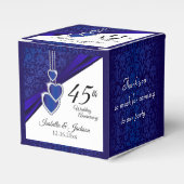 45e / 65e Sapphire Wedding Jubileum Design Bedankdoosjes (Voorkant Zijde)
