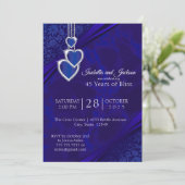 45e / 65e Sapphire Wedding Jubileum Design Kaart (Staand voorkant)