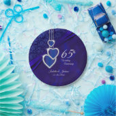45e/65e Sapphire Wedding Jubileum Design Papieren Bordje (Feest)